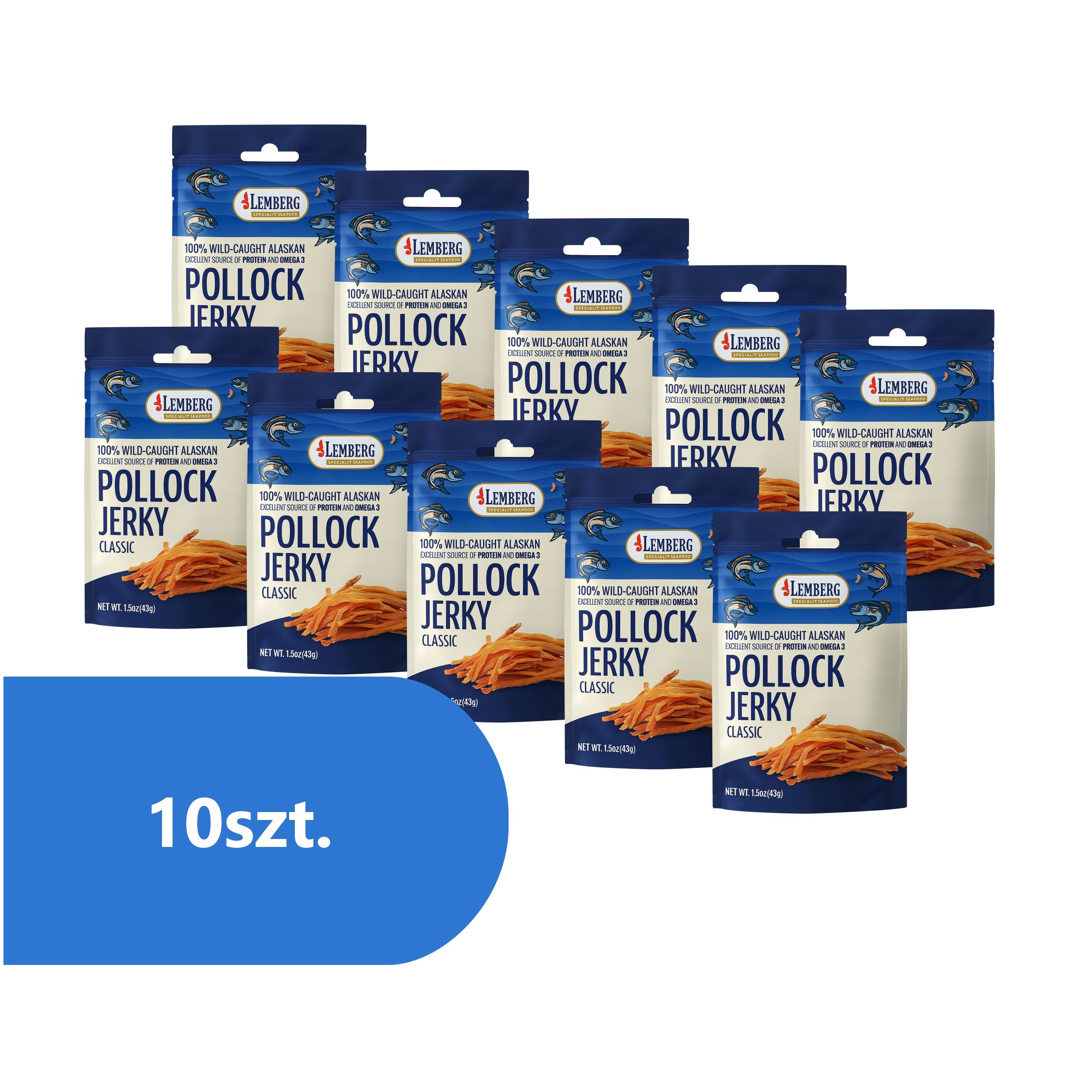 Przekąski rybne z fileta mintaja 10 x 42g