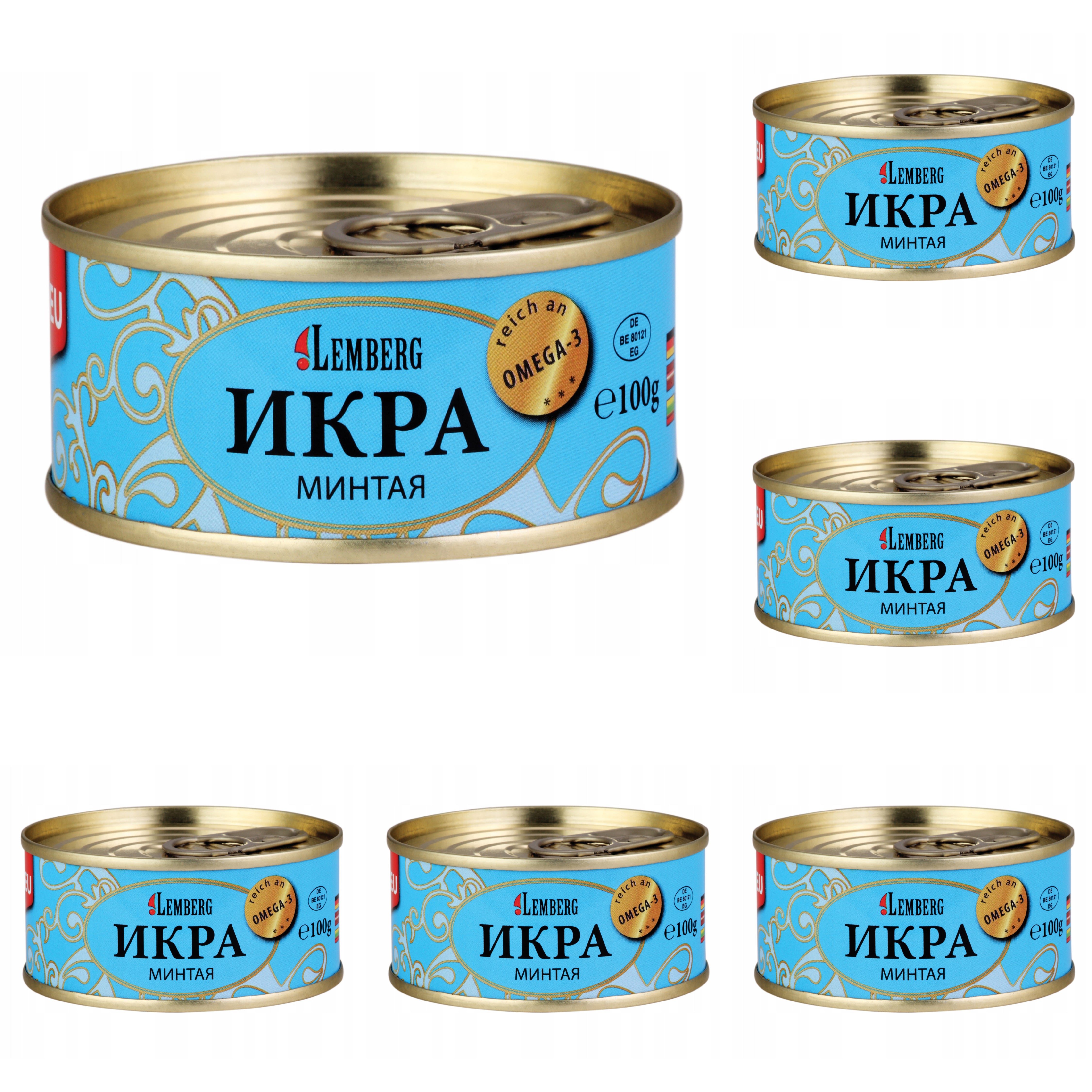 SET 6 x Pollock Roe, 100g