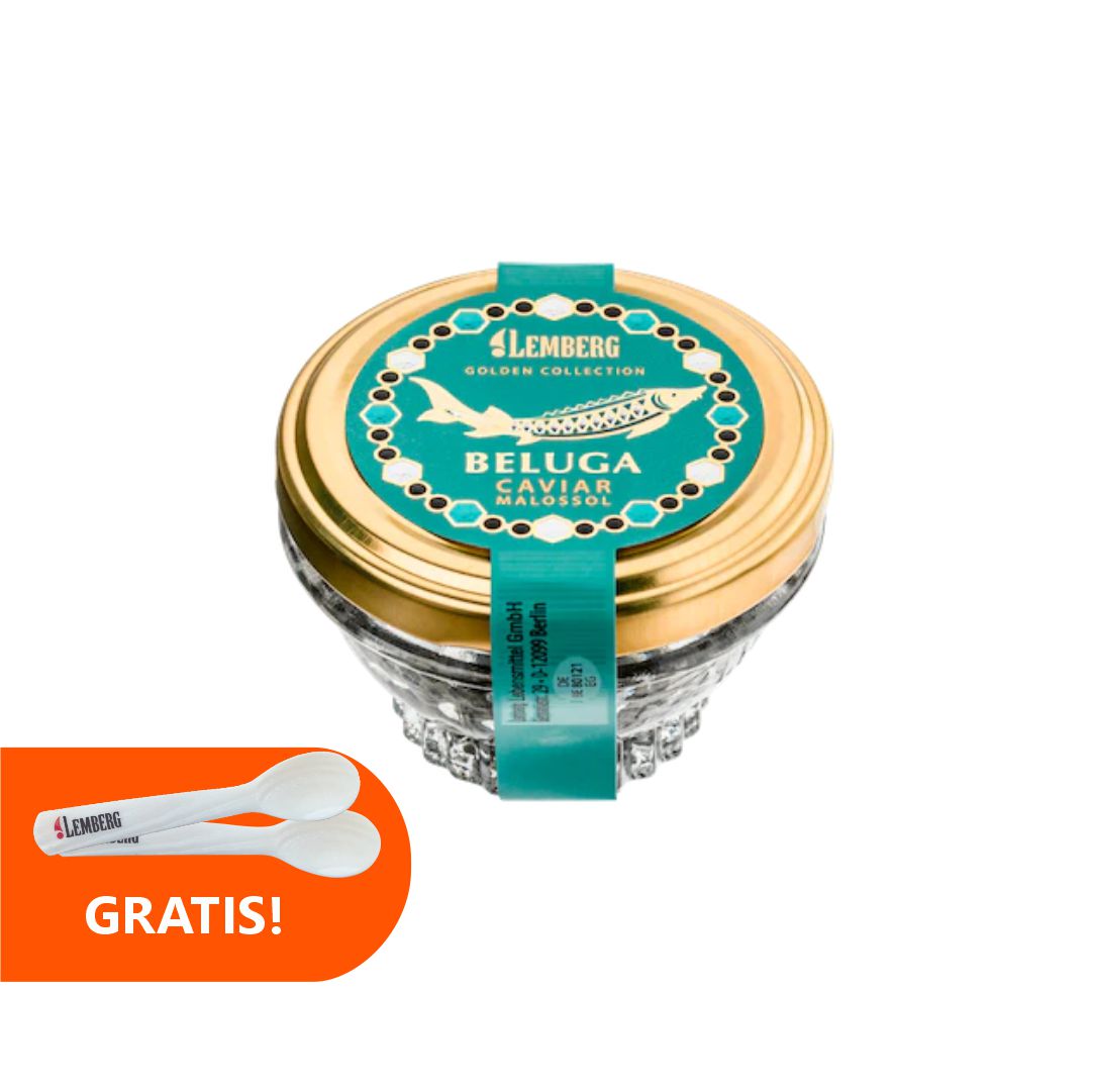 Kawior z jesiotra bieługa 50g + Gratis
