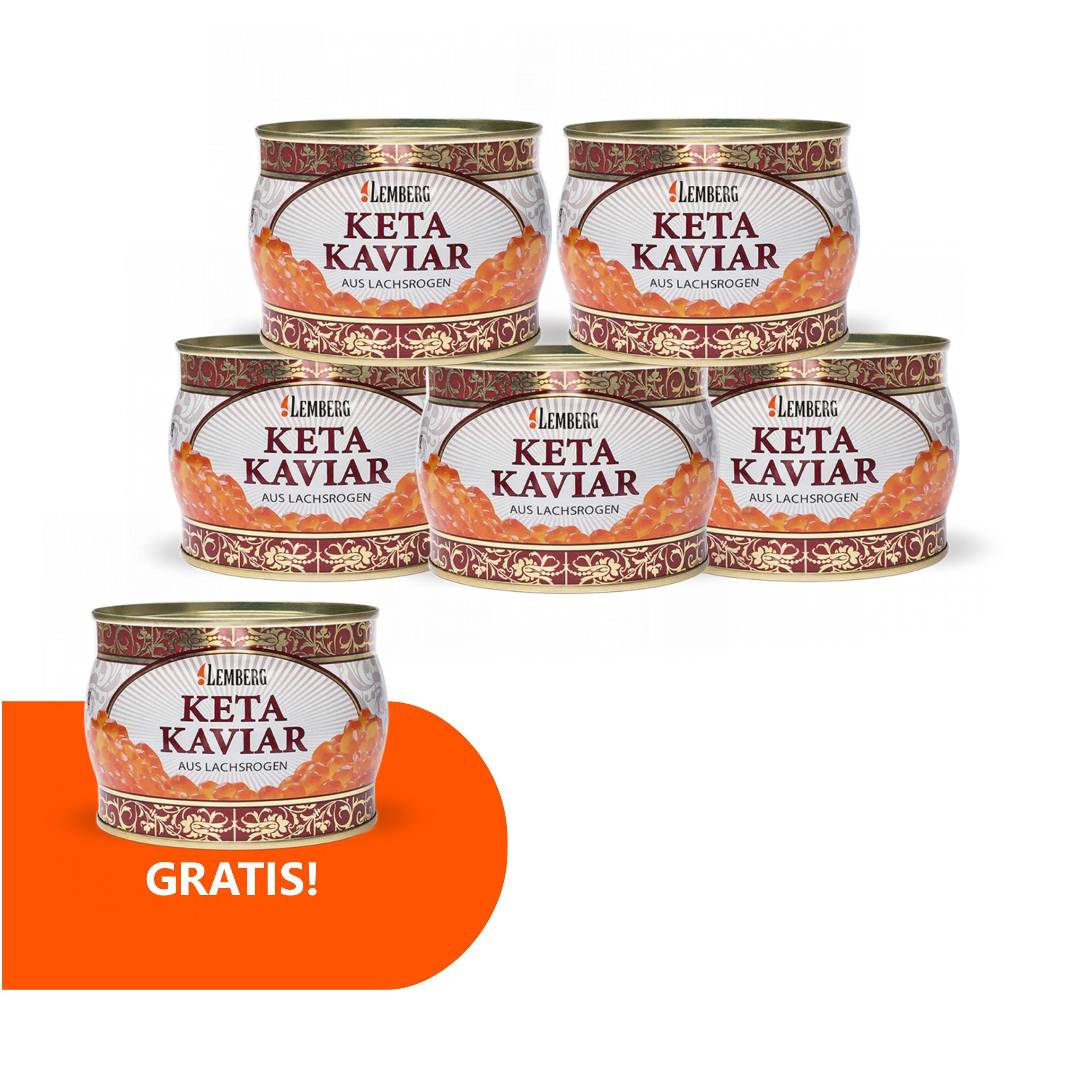 Kawior z ikry łososia keta 400g 5 + 1 Gratis