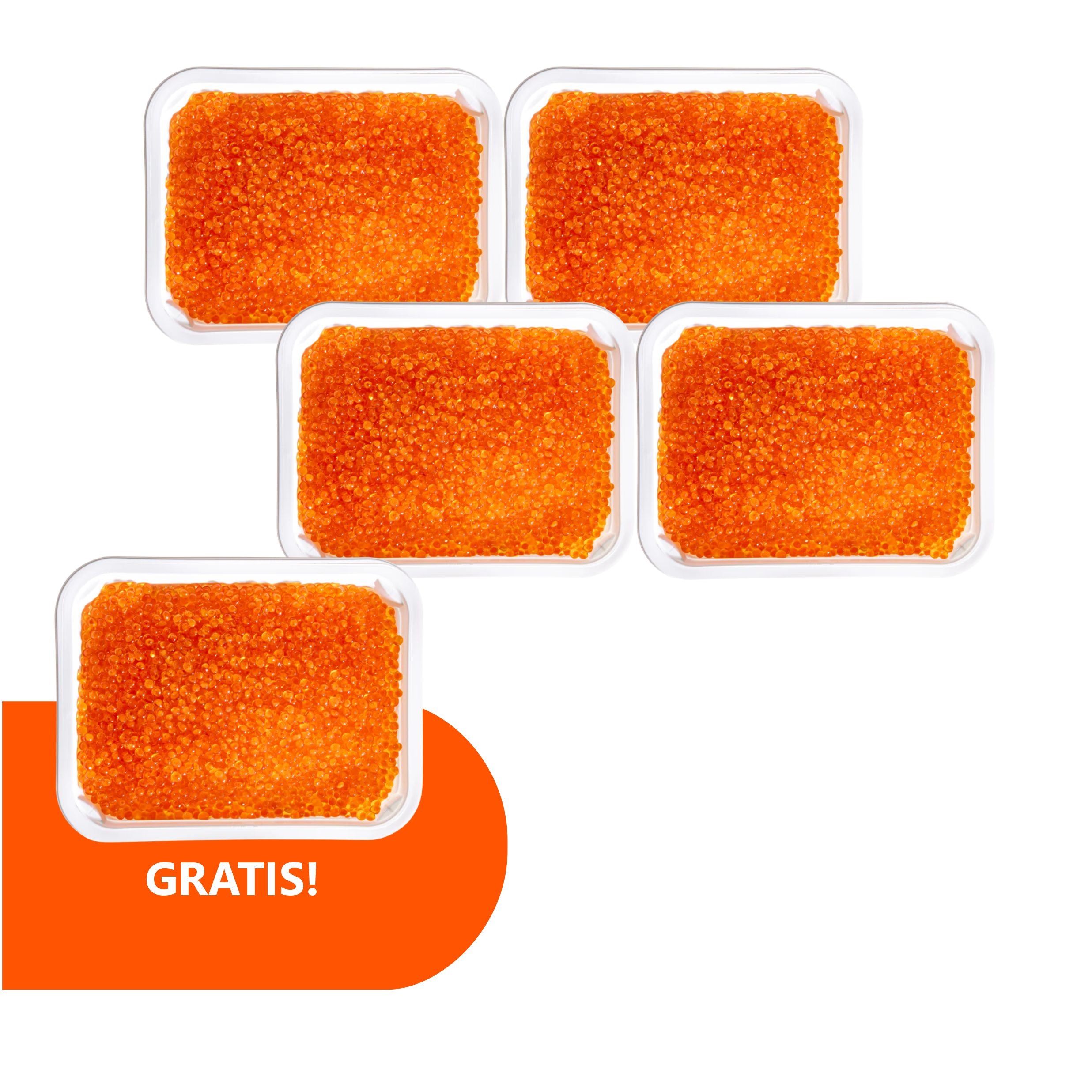 Kawior z pstrąga łososiowego mrożony 400g x 4 + 1 Gratis