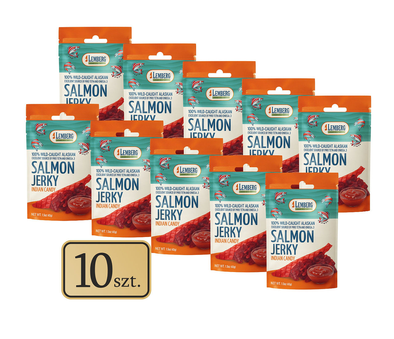 Przekąski rybne z czerwonego łososia w pikantnym sosie 10 x 42g