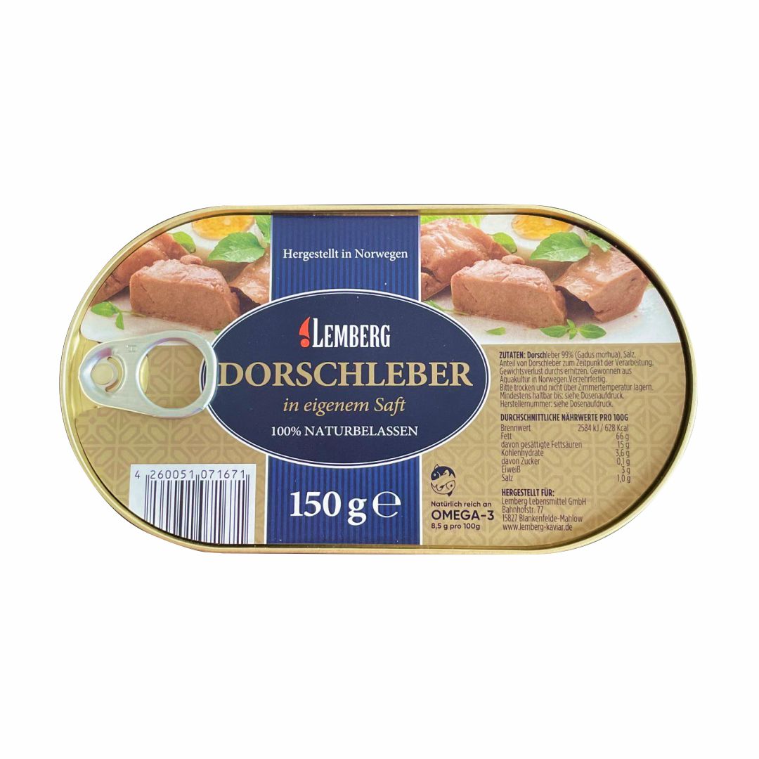Wątróbka z dorsza 9 x 150g
