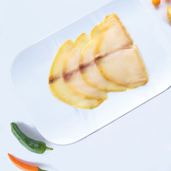 Filet z ryby maślanej, wędzony na zimno w plastrach bez skóry, 125g