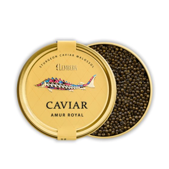 Zestaw prezentowy Kawior z jesiotra OSIETRA, AMUR ROYAL, Siberian 3 x 50g
