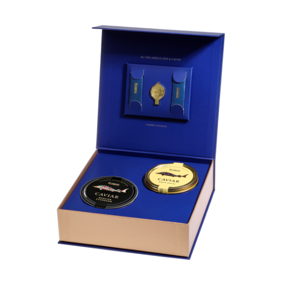 Zestaw Prezentowy Kawior z jesiotra OSIETRA & AMUR ROYAL Caviar, 2 x 100g