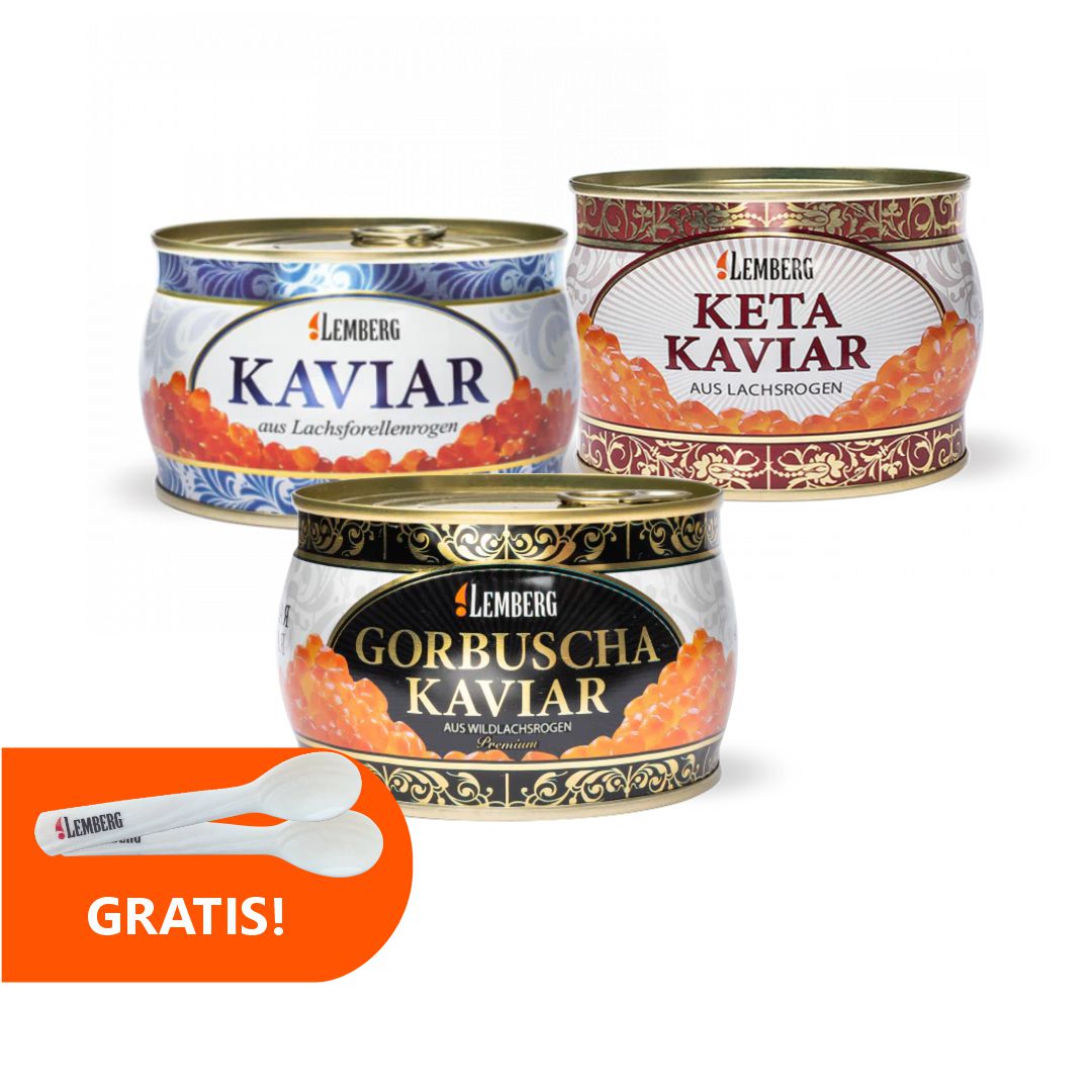 Zestaw kawiorów łososia 3 x 400g